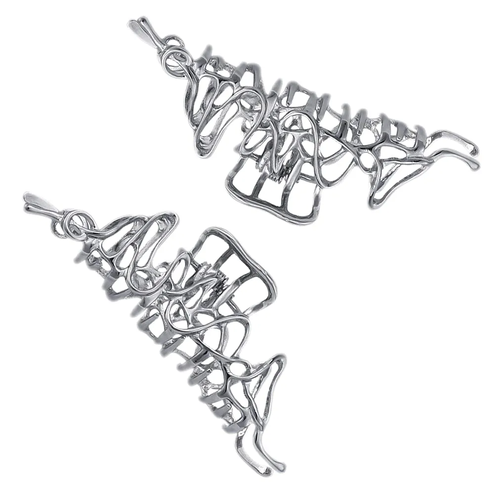 2 Pcs Large Metal Hair Claw Clips - Personality Nonslip Silver Hair Clamps,Perfect Jaw Hair Clamps For Women And Thinner-Thick Hair Styling-Strong Hold Hair-Fashion Hair Accessories