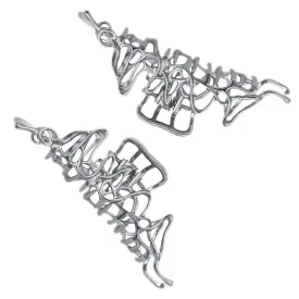 2 Pcs Large Metal Hair Claw Clips - Personality Nonslip Silver Hair Clamps,Perfect Jaw Hair Clamps For Women And Thinner-Thick Hair Styling-Strong Hold Hair-Fashion Hair Accessories