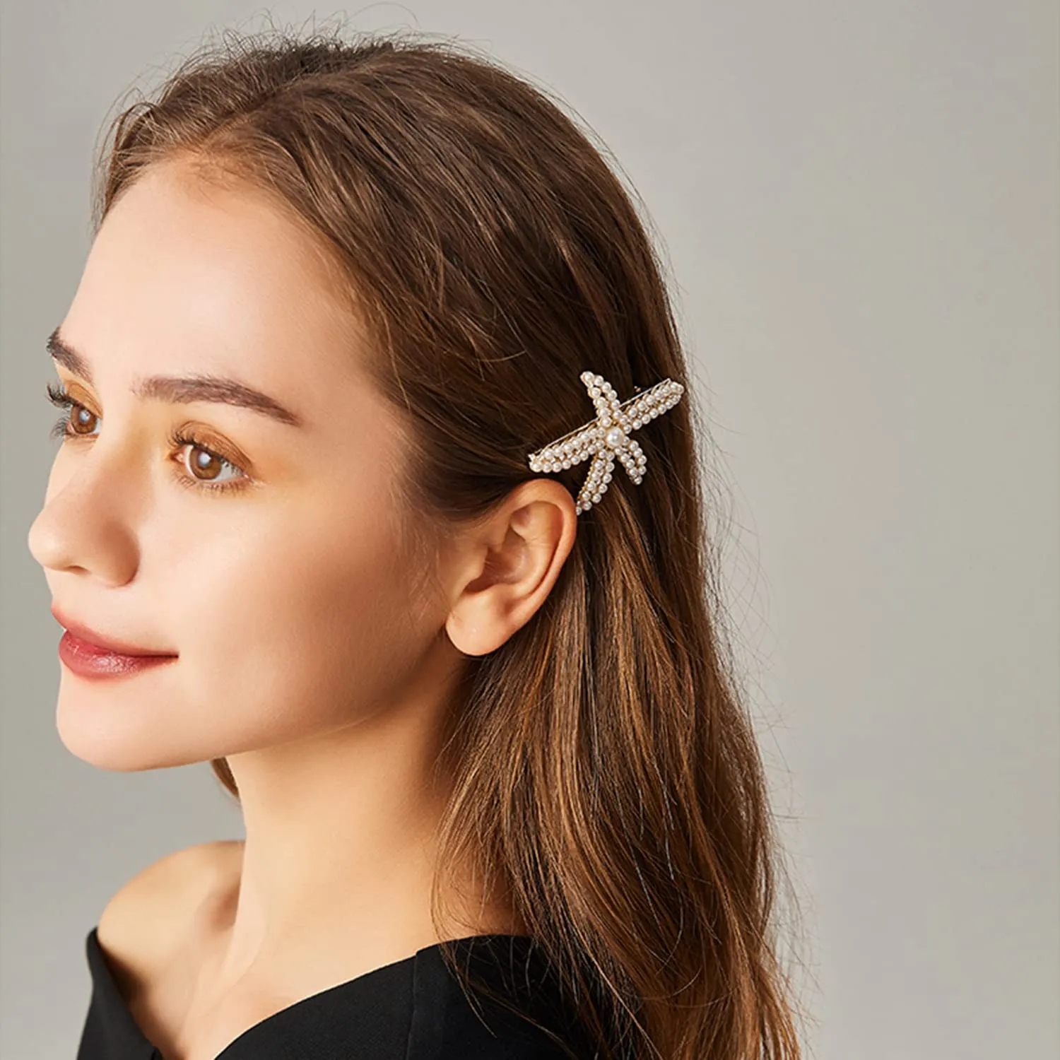 20 Pieces Pearl Hair Clips Set, Hair Barrettes Acrylic Resin Sweet Decorative Bobby Pins Hairpin Headwear Hair Accessories Headwear for Women and Girls