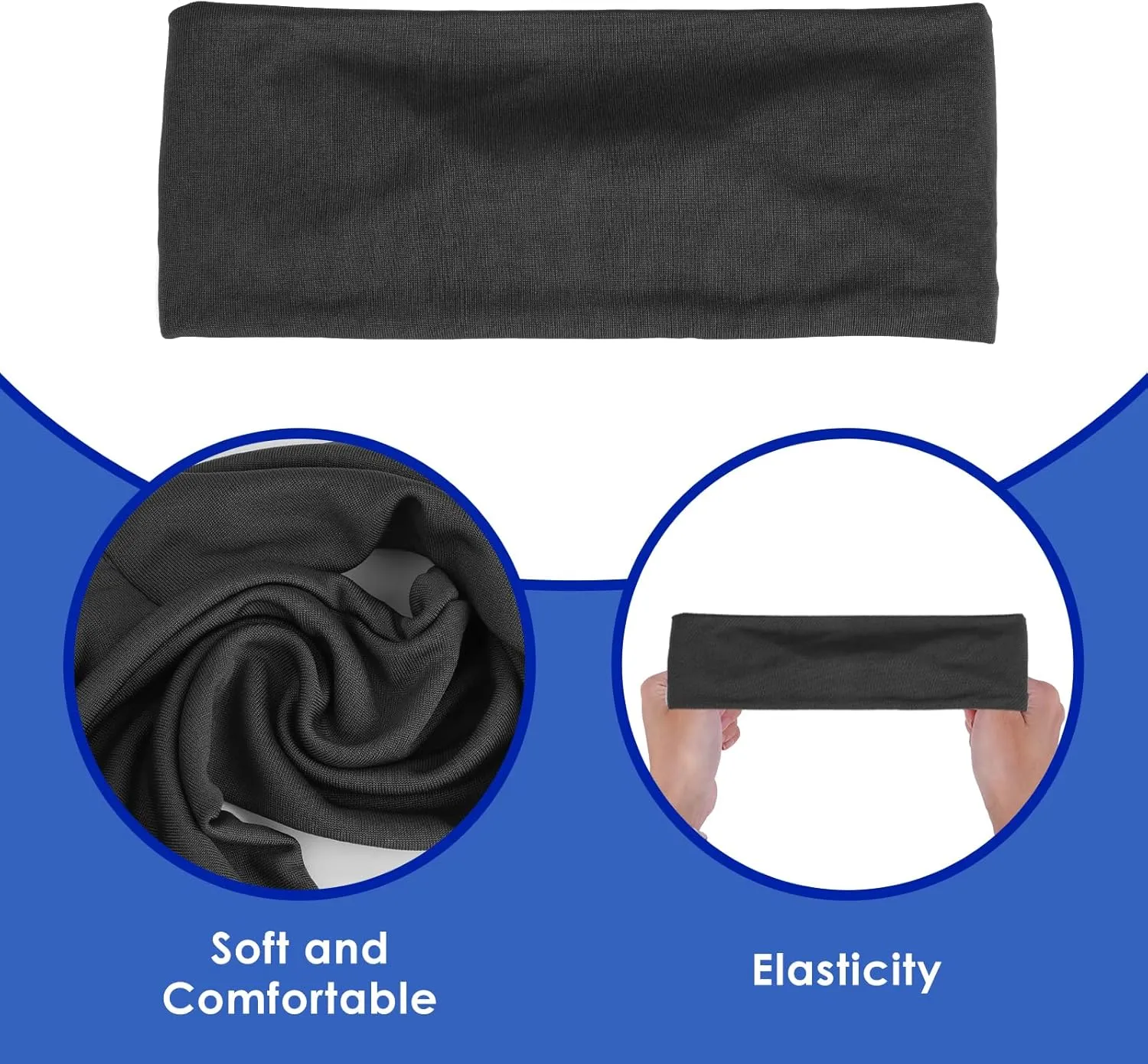 3 Pcs Kids Sports Headbands Boys Girls Athletic Elastic Sweatbands Children Soft Moisture Wicking Hairband Absorbing Sweat Band for Football Basketball Running Tennis