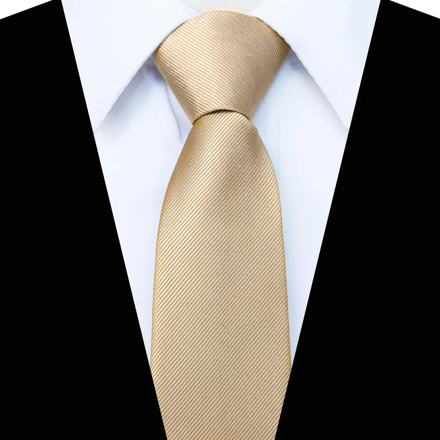 3.15Solid Color Pre-tied Adjustable Necktie for Business and Wedding