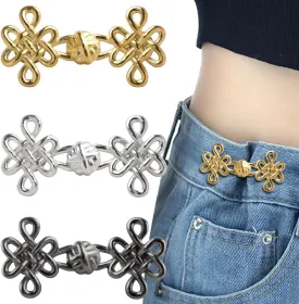 6 Set Pant Waist Tightener, Chinese Knot Jean Waist Adjuster, Cincher Clip for Loose Jeans