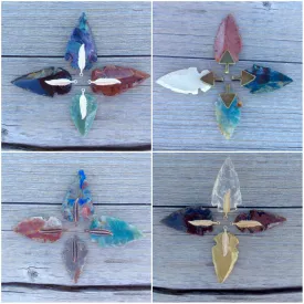 Arrowhead Flint Stone Earrings Tribal Boho Southwestern Native  Custom made Dangle Drop Earrings  Made to Order In Your Color Choice