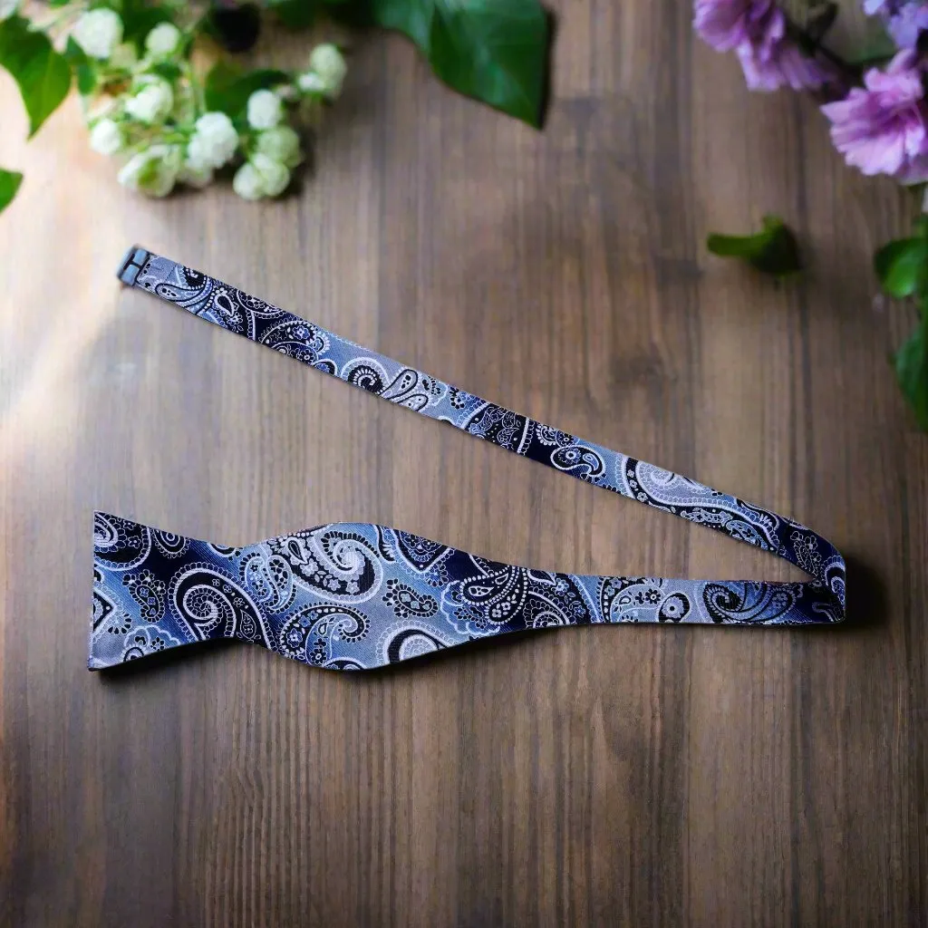 Azure Strike Self-Tie Bow Tie