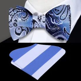 Azure Strike Self-Tie Bow Tie