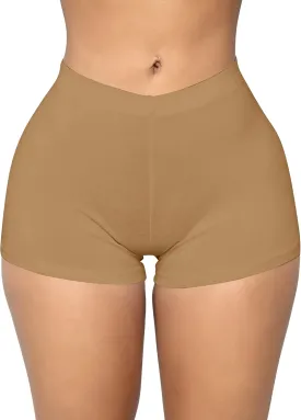 BORIFLORS Women's Sexy Workout Gym Biker Elastic Waist Booty Shorts