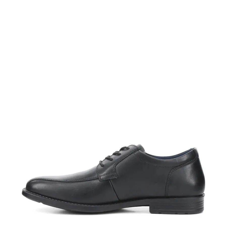 .Clarks Brooklyn School Shoes Black Leather - (201638) - BRK - R2L11
