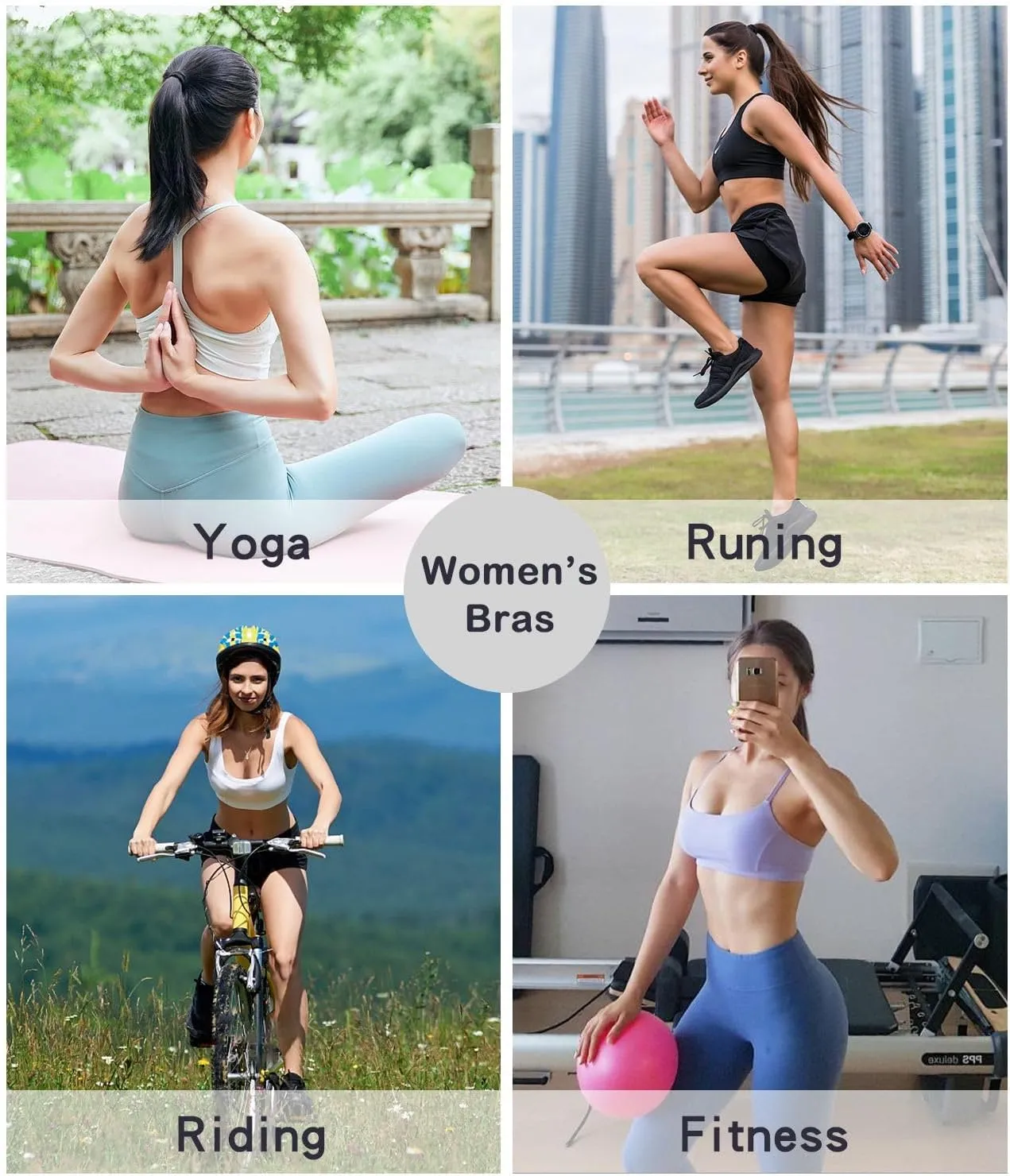 Comper Y Back Sports Bra for Women Low Impact Racerback Workout Bras Sexy Thin Straps Yoga Bras with Removable Pads