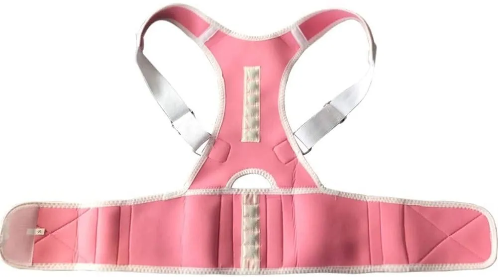 Corrector Orthopedic Brace Scoliosis Back Support Belt for Man Woman Shoulder Bandage Corset (Pink XX)