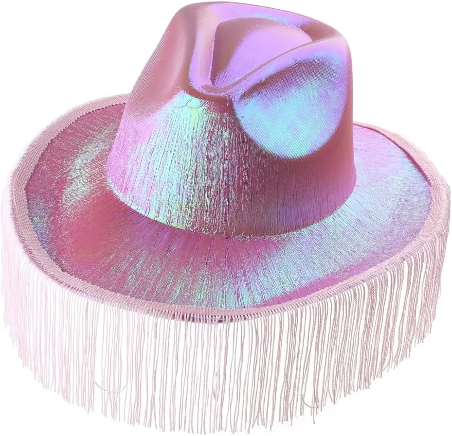 Cowboy Hat, Unisex Retro Cowboy Hat Western Large Brim Hat Hats Fedora Felt Cowboy Jazz Hat