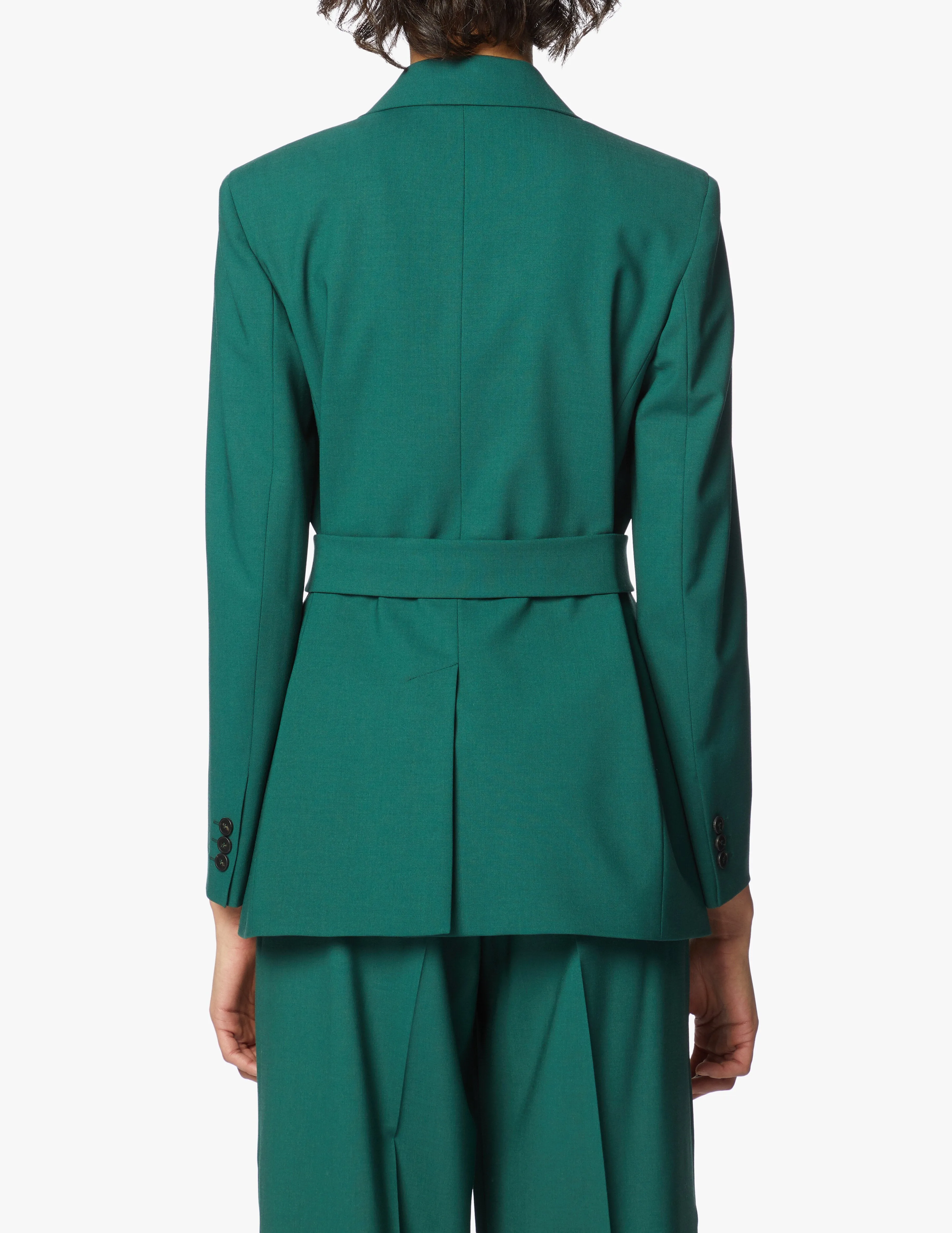 Deletta Wool Stretch Belted Blazer