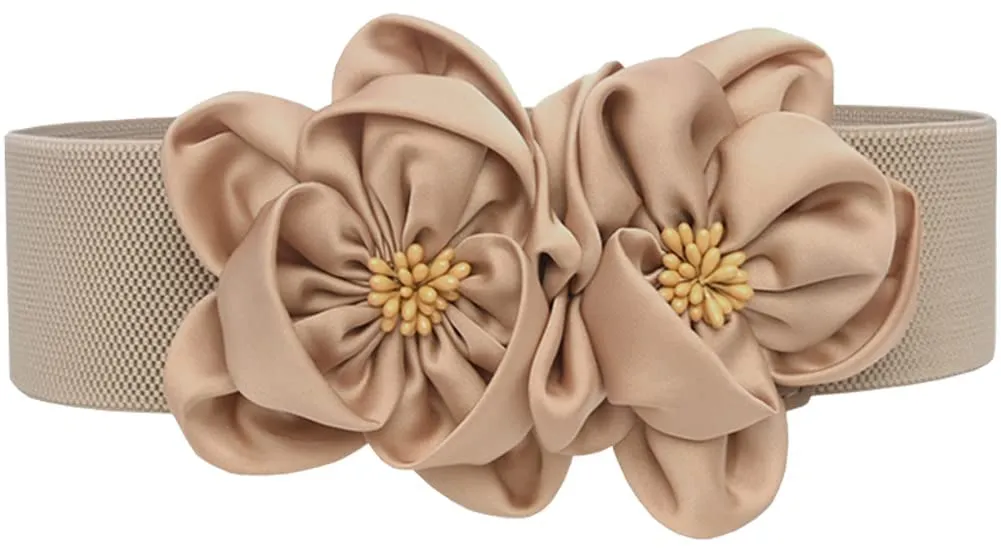 Floral Design Stretch Vintage Style Belt