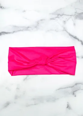Hot Pink Top Knot Headband