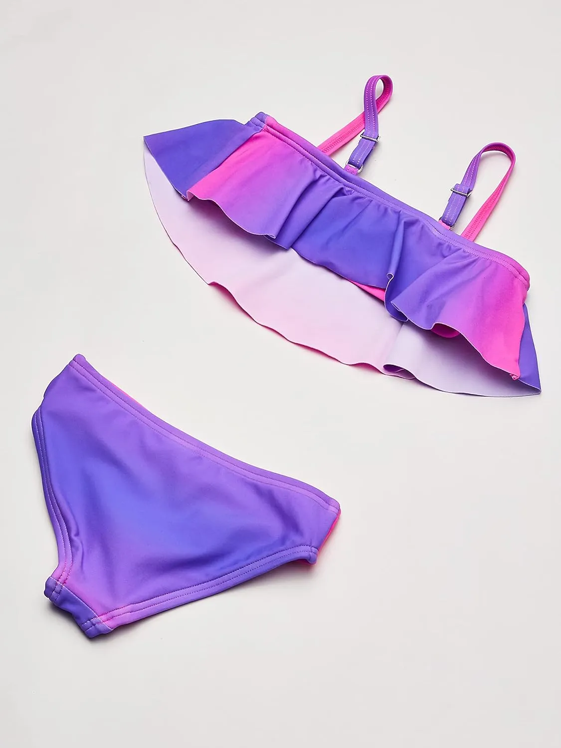Kanu Surf Girls' Karlie Flounce Bikini Beach Sport 2 Piece Swimsuit