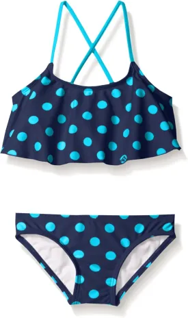 Kanu Surf Girls' Karlie Flounce Bikini Beach Sport 2 Piece Swimsuit