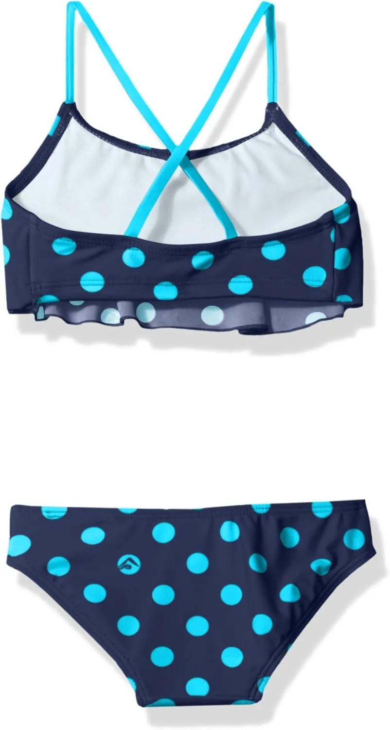 Kanu Surf Girls' Karlie Flounce Bikini Beach Sport 2 Piece Swimsuit