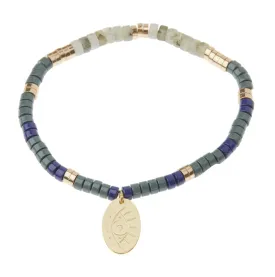 Labradorite Stone Intention Charm Bracelet