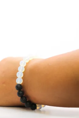 Lava Bead Opalite Bracelet