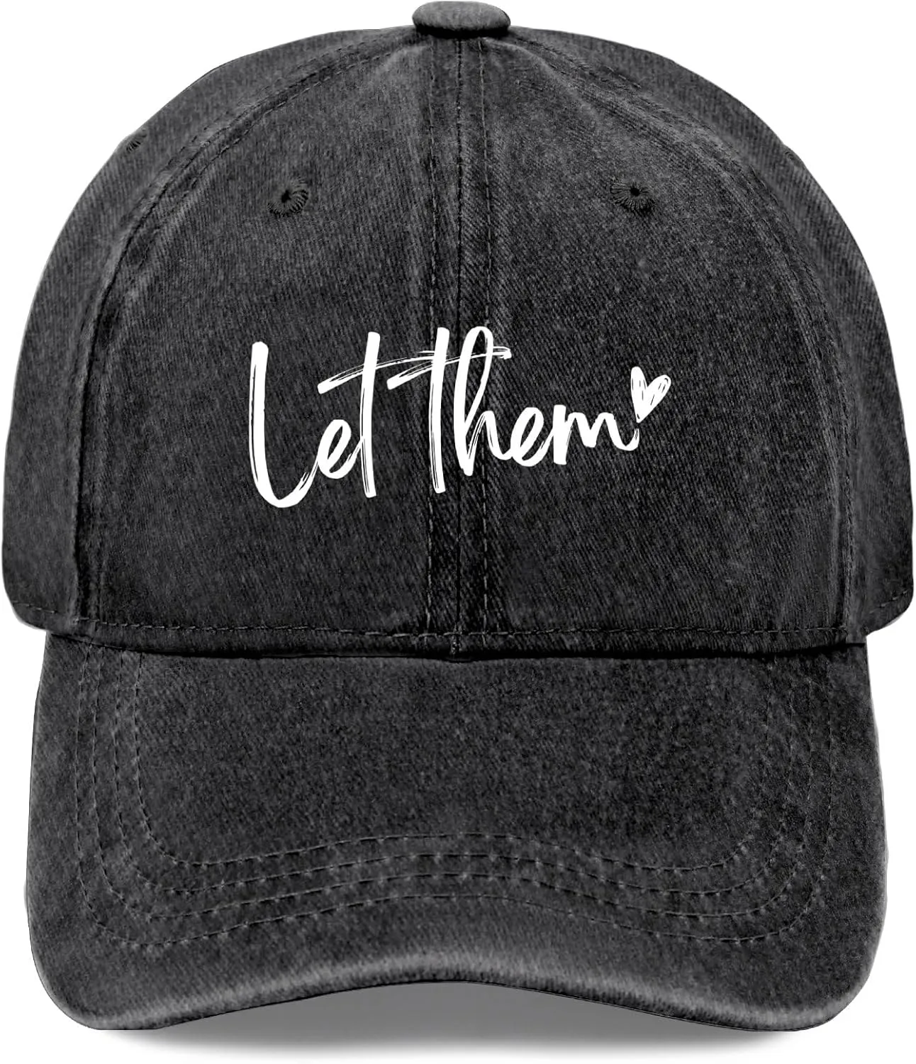 Let Them Funny hat for Men Funny Vintage Cotton Washed Baseball Caps Adjustable Dad Hat Crazy