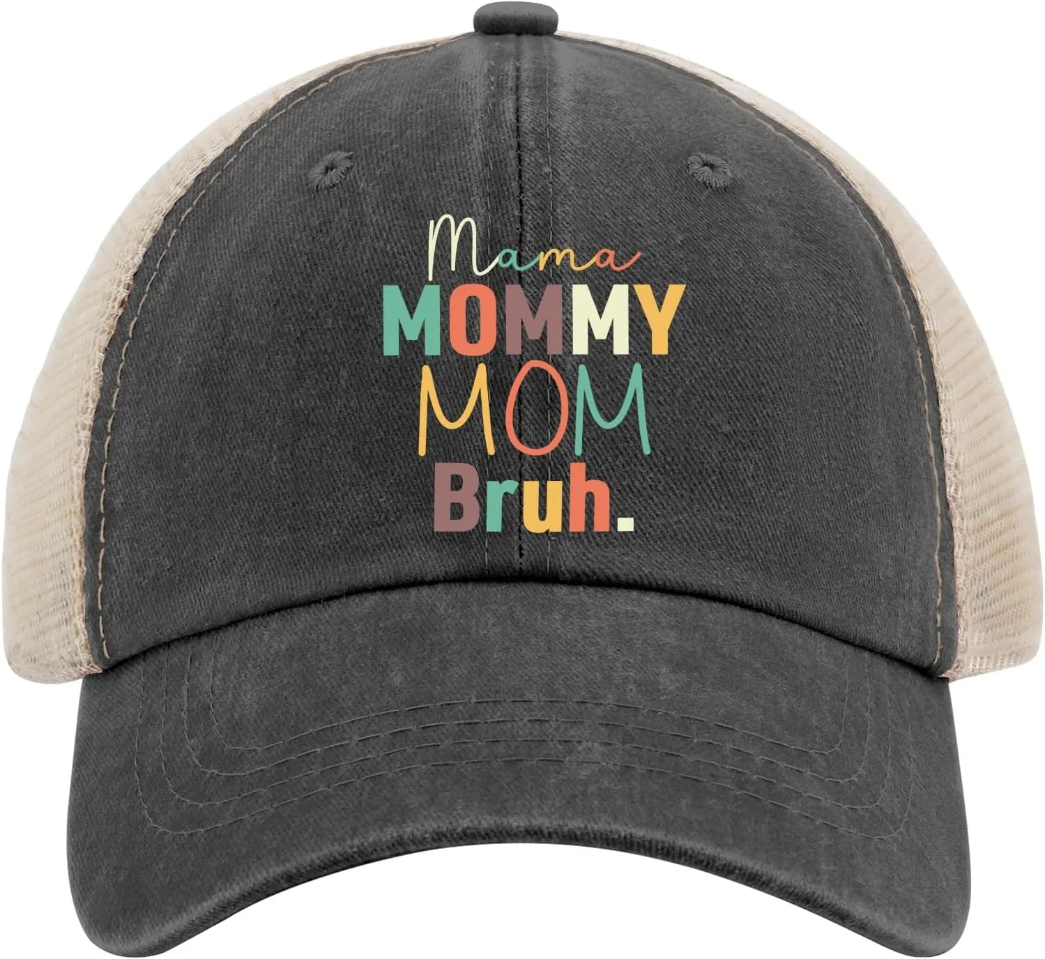 Mama Mommy Mom Bruh Mothers Day Baseball Cap Women's hat AllBlack dad hat Gifts for Men Outdoor Hat