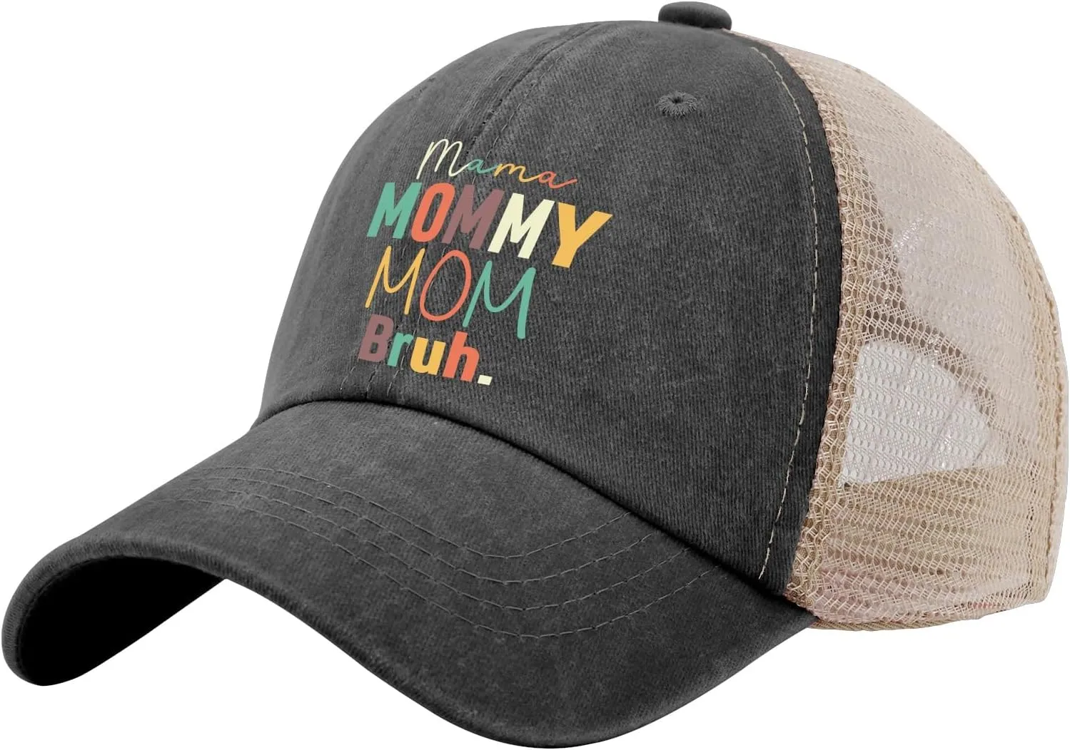 Mama Mommy Mom Bruh Mothers Day Baseball Cap Women's hat AllBlack dad hat Gifts for Men Outdoor Hat