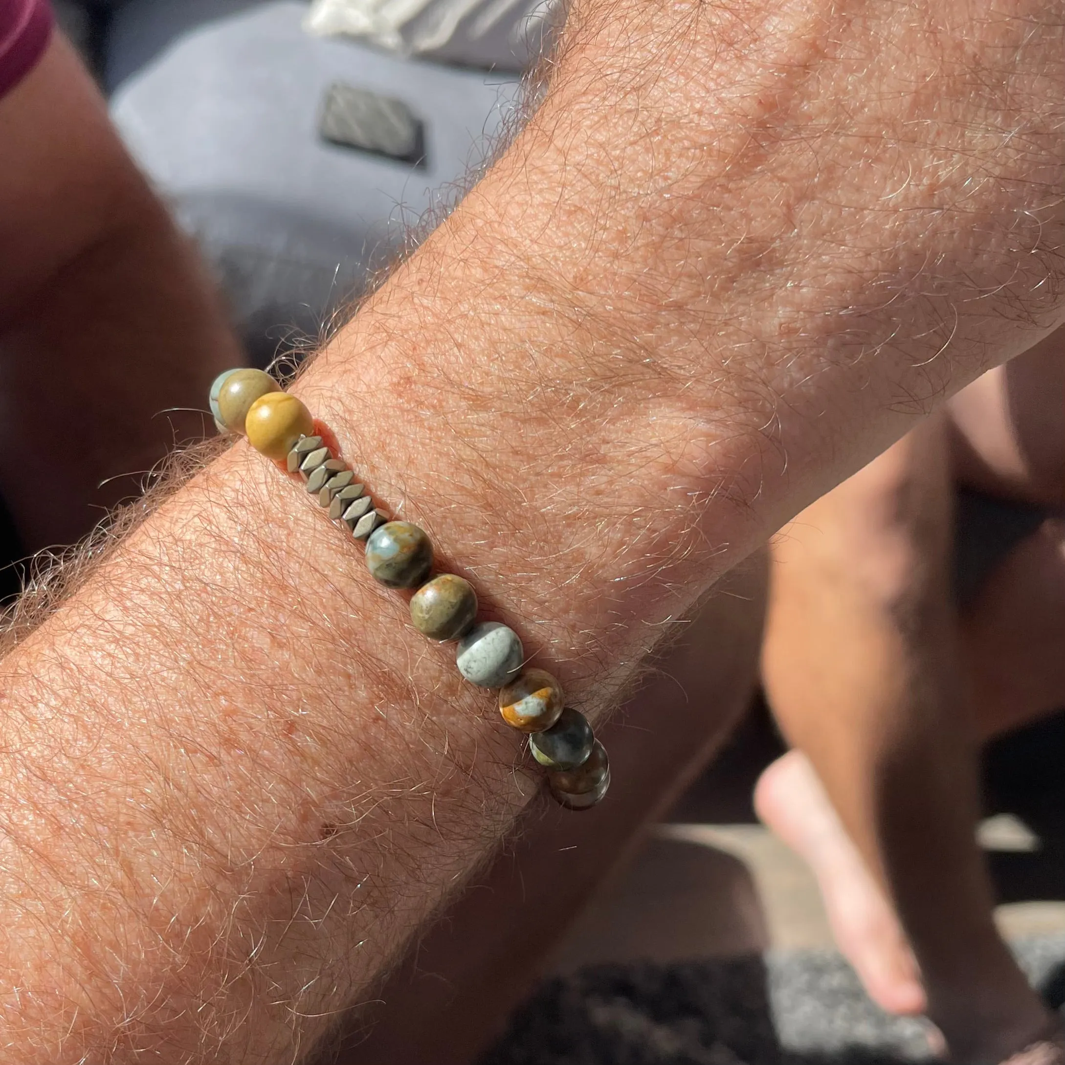 Maverick Men's Beaded Stone Bracelet