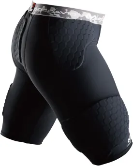 McDavid Compression Football Padded Shorts w/ HEX Pads, Men's Compression Shorts, Hip, Tailbone, Thigh Padding Girdle, Football, Lacrosse, Hockey, Basketball