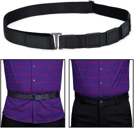 Men Shirt Stays Shirt Lock Belt Adjustable Elastic Shirt Holder Keeps Shirt Tucked in for Police Military