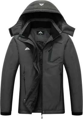 MOERDENG Women's Ski Jacket Waterproof Winter Coat Hooded Snowboarding Jacket Warm Winter Jacket