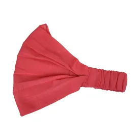 Motique Accessories Coral Wide Cotton Head Band Solid Boho Yoga Style Soft Hairband for Women