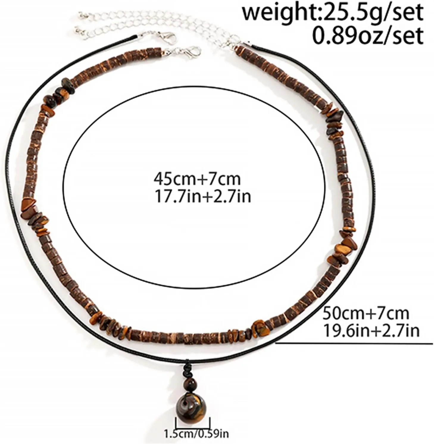 Necklace for Men Puka Shell Necklace Men Summer Surfer Necklaces Beaded Choker Beach Essentials Holiday Jewelry for Vacation Summer Outfits for Man Son Husband