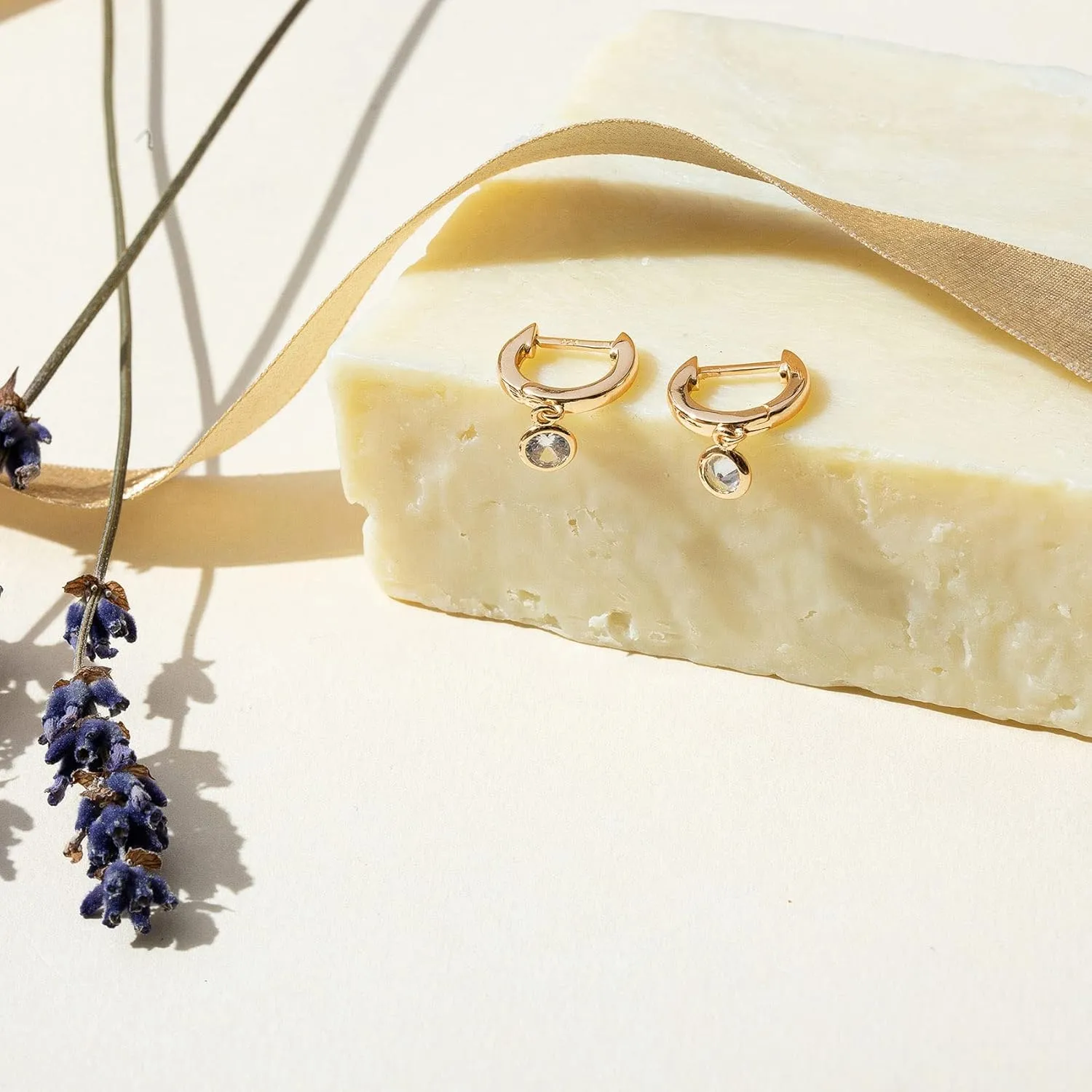 PAVOI 14K Gold Plated S925 Sterling Silver Post Lightweight Drop/Dangle Huggie Earrings for Women | Religious Ornament: Cross, Evil Eye, Clover, Celtic | Dainty Earrings for Women
