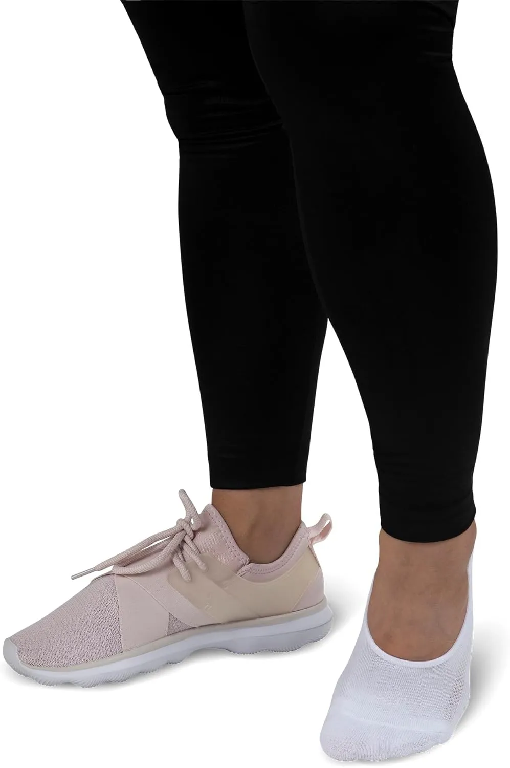 Peds Women's Zoned Cushion Mid Cut No Show Socks, 6-Pairs