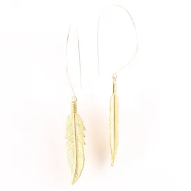 Recast Golden Feather earrings