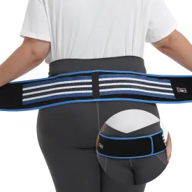 Sacroiliac SI Joint Hip Belt for Women Men-Alleviate Sciatica|Pelvic|Back|Lower Back Support, Pelvic Support Belt, Adjustable Lumbar Pain Relief, Trochanter Belt Blue, M(Hip Size 32"-47")
