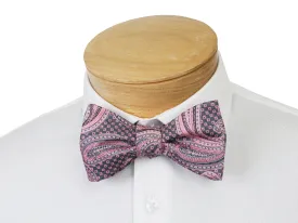 ScottyZ 33034 Young Men's Bow Tie - Paisley - Pink/Black
