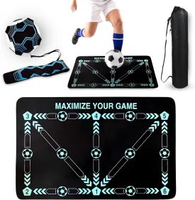 Soccer Training Equipment: Soccer Training Mat & Agility Training Equipment, Rebounder Soccer Gifts for Boys & Girls, Indoor Soccer Toys, Cool Soccer Stuff for Strength and Coordination