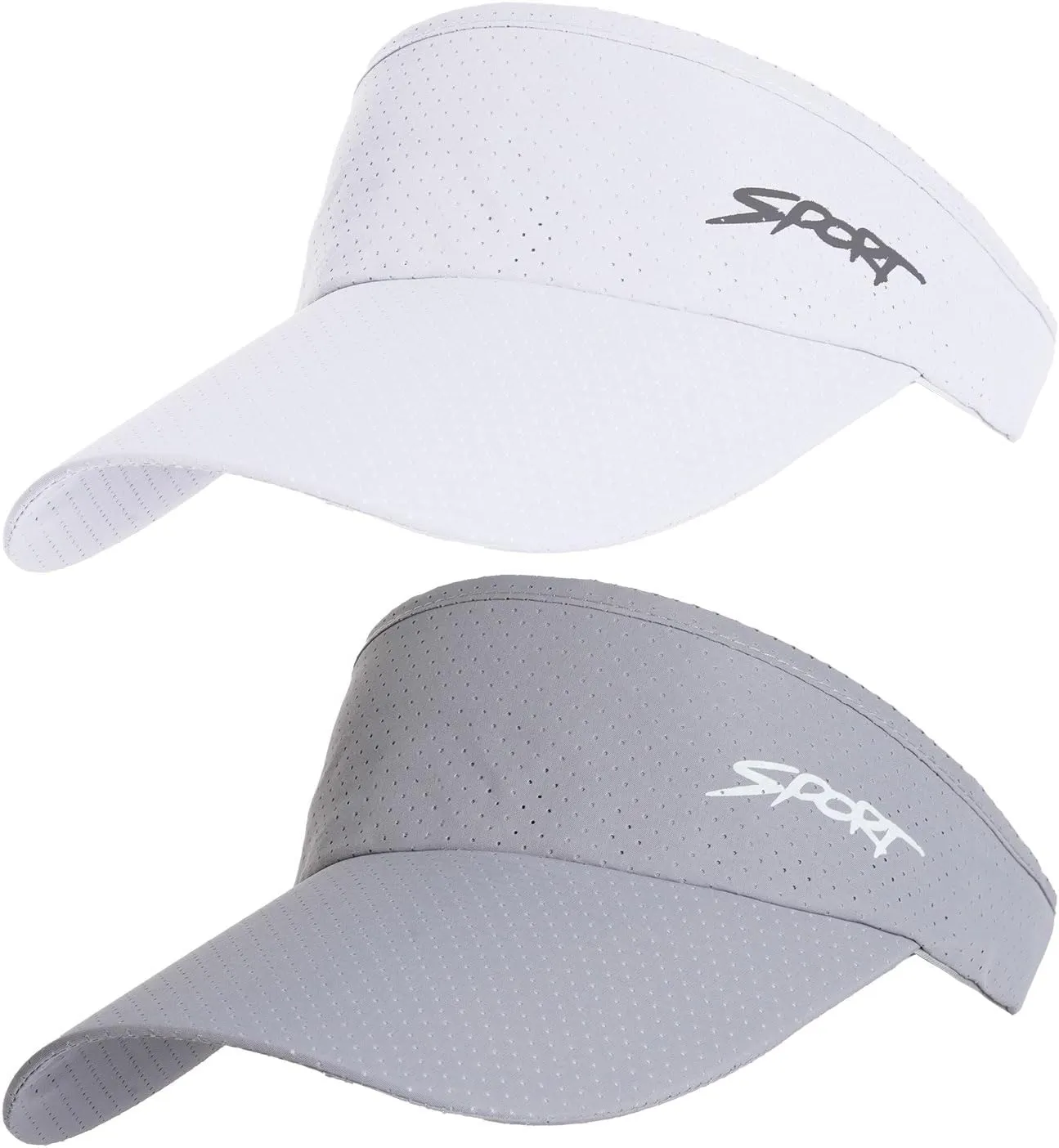 Sport Sun Visors Hats for Women Men Adjustable Cooling Athletic Visors Empty Sun Top Hat for Tennis Ball Golf Cycling Running