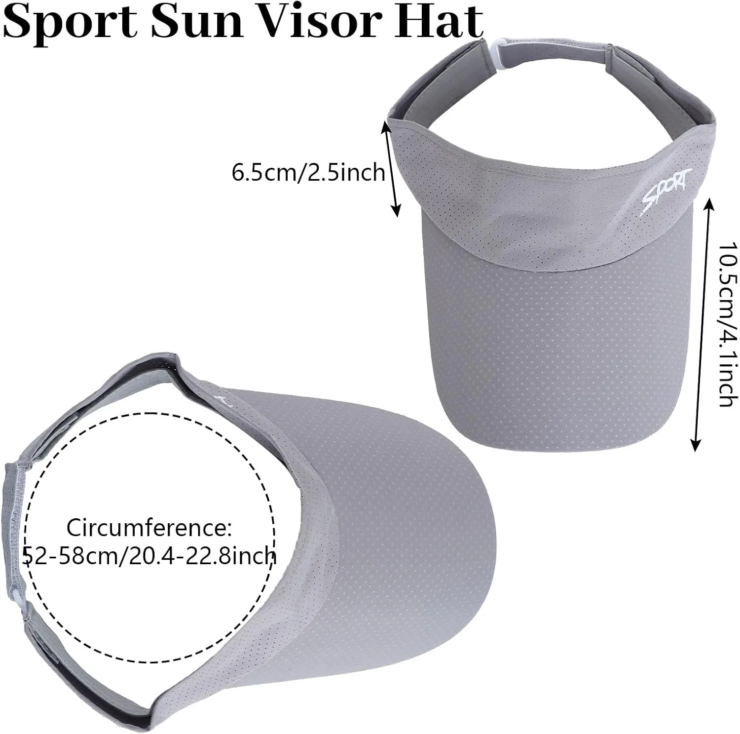 Sport Sun Visors Hats for Women Men Adjustable Cooling Athletic Visors Empty Sun Top Hat for Tennis Ball Golf Cycling Running
