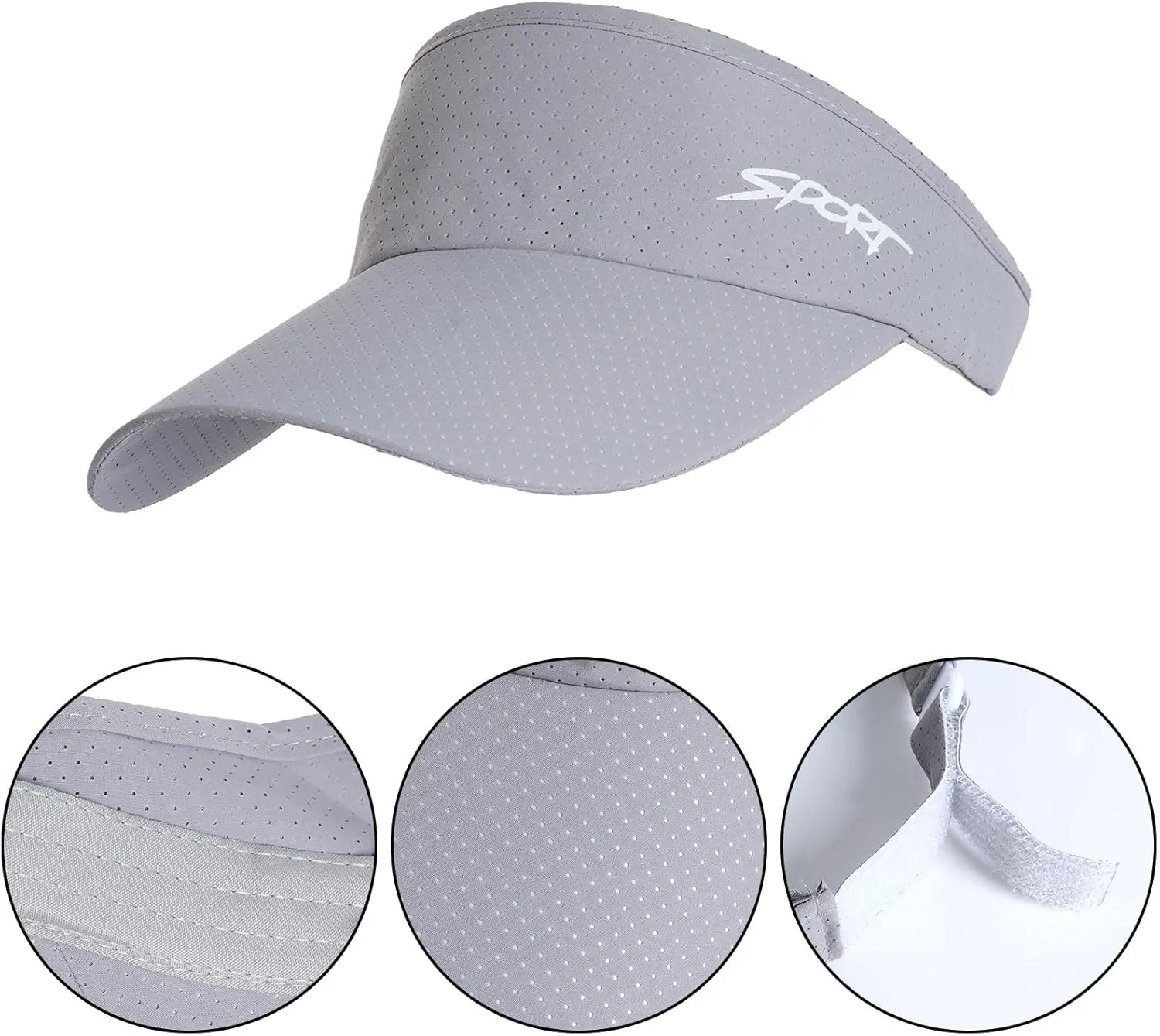 Sport Sun Visors Hats for Women Men Adjustable Cooling Athletic Visors Empty Sun Top Hat for Tennis Ball Golf Cycling Running