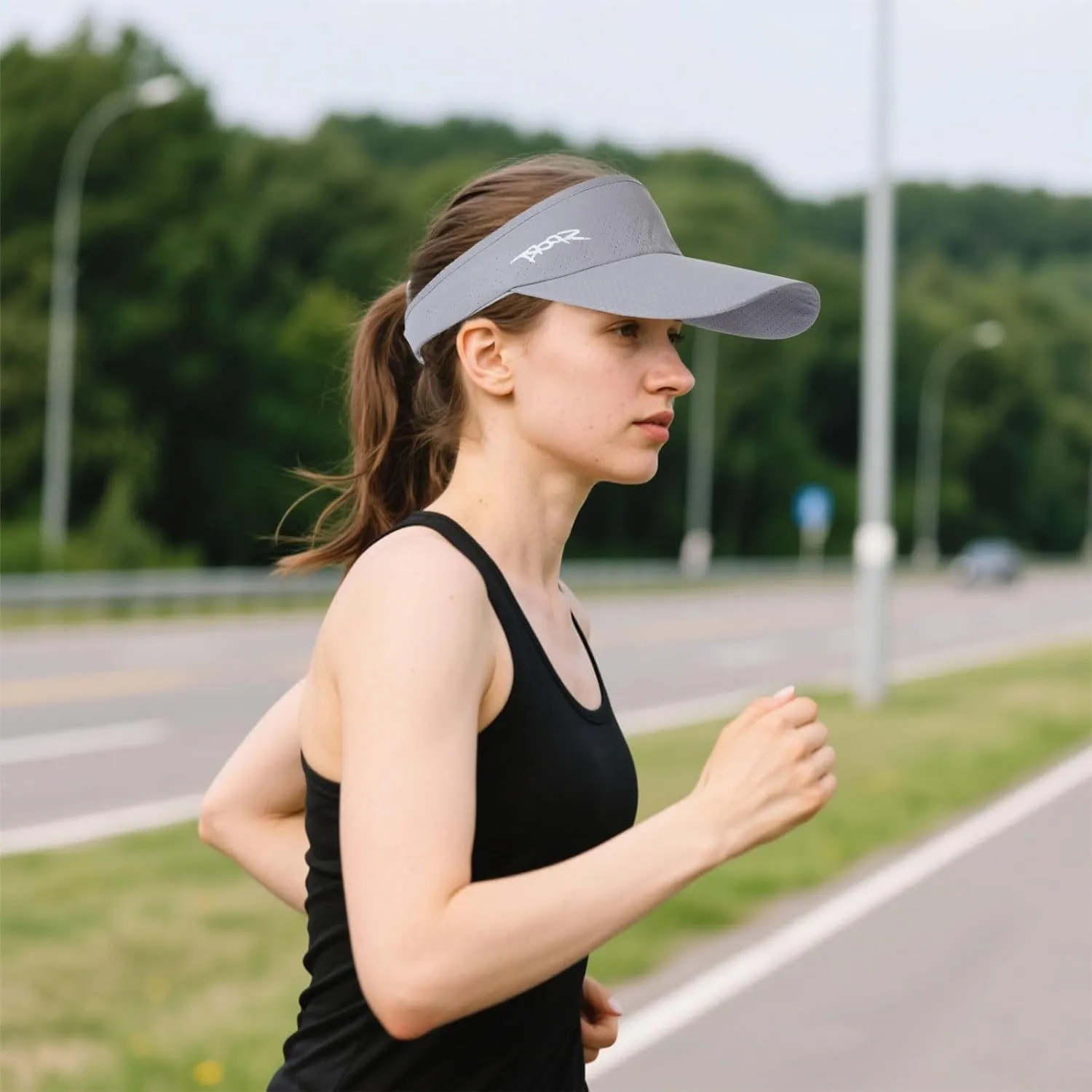 Sport Sun Visors Hats for Women Men Adjustable Cooling Athletic Visors Empty Sun Top Hat for Tennis Ball Golf Cycling Running