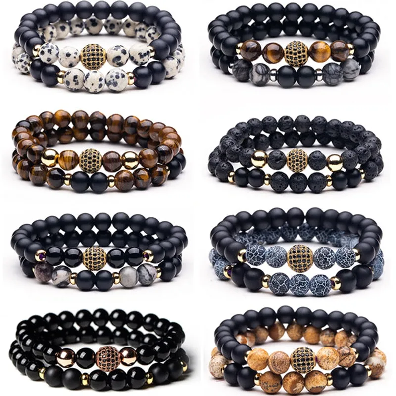 Stone Beaded Charm Bracelets