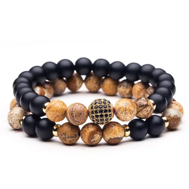 Stone Beaded Charm Bracelets