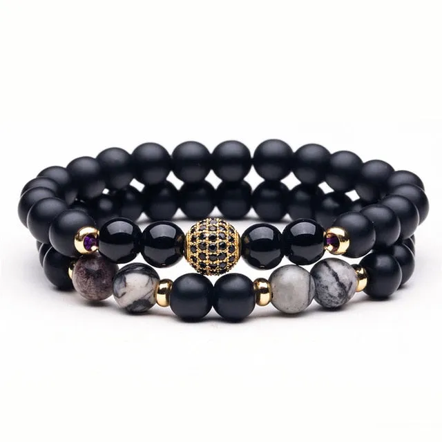 Stone Beaded Charm Bracelets