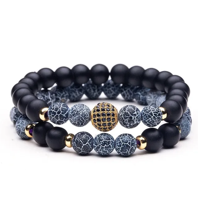 Stone Beaded Charm Bracelets
