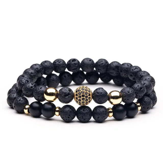 Stone Beaded Charm Bracelets