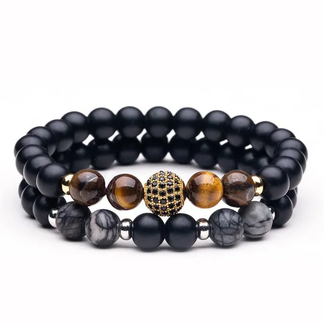 Stone Beaded Charm Bracelets
