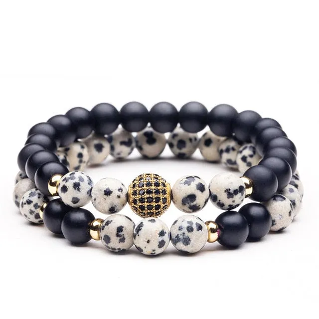Stone Beaded Charm Bracelets