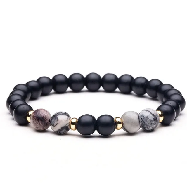 Stone Beaded Charm Bracelets