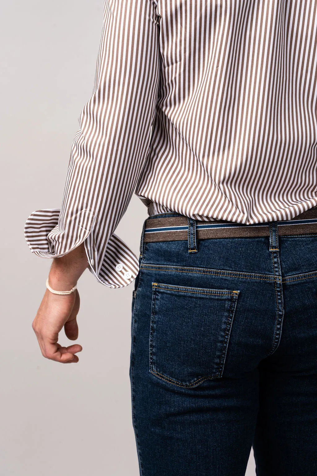 Stretch Stripe Fabric Belt